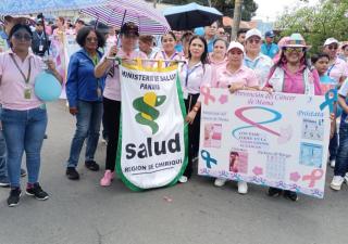 MINSA encabeza desfile inaugural del Mes de la Cinta Rosada y Celeste en Chiriquí