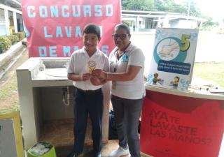 Aguadulce realiza concurso de lavado de manos en las escuelas